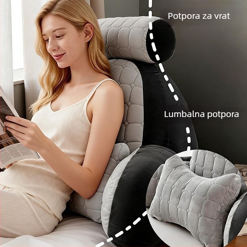 Lumbalna podrška za dom — multifunkcionalna podrška za leđa na krevetu, mekani tatami jastuk, jastuk za kauč i prozor