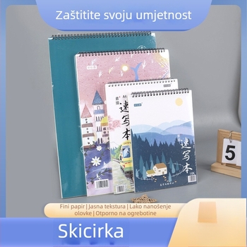 New Ideas dvostrano spiralni skic-blok — prenosni papirni blok za crtanje i skice