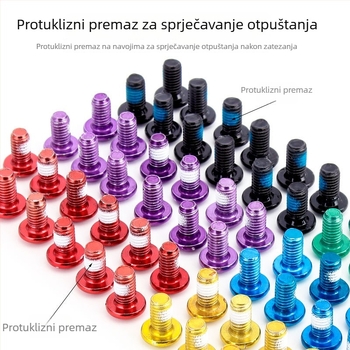 Šarene vijci za disk kočnice na biciklu, MTB, T25, M5x10