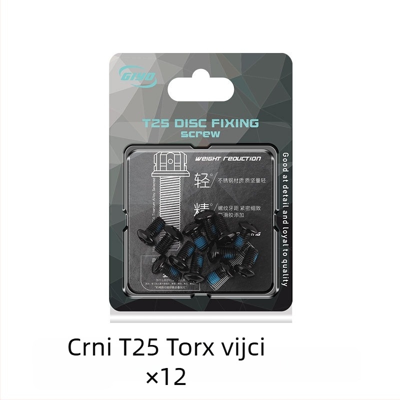 Šarene vijci za disk kočnice na biciklu, MTB, T25, M5x10