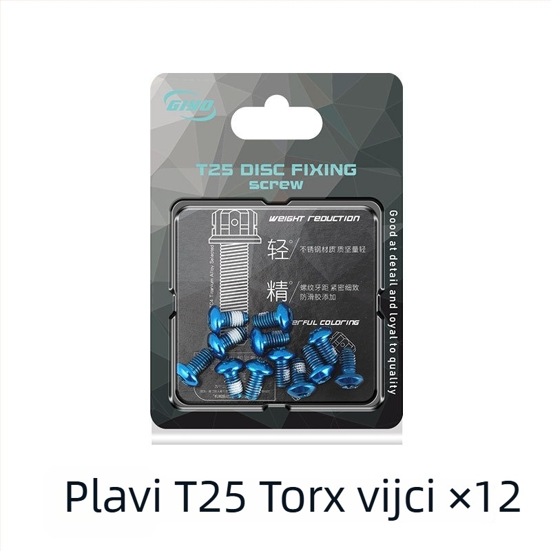 Šarene vijci za disk kočnice na biciklu, MTB, T25, M5x10