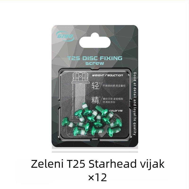 Šarene vijci za disk kočnice na biciklu, MTB, T25, M5x10