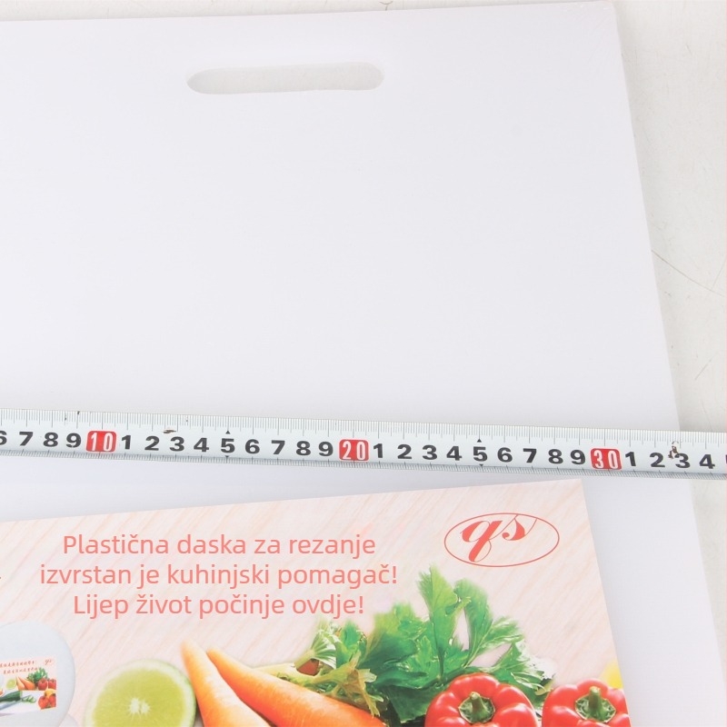 Pravokutna plastična daska za rezanje, debljine 0,8 cm, 48 × 33 cm, za kućnu upotrebu u kuhinji