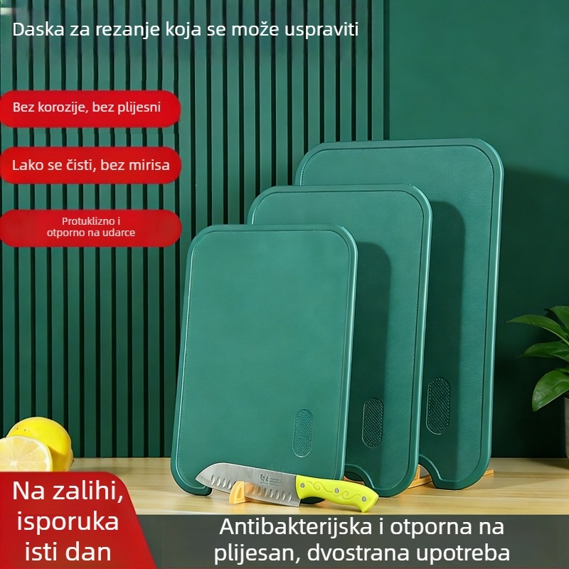 Dvostrana daska za rezanje, s kvalitetom hrane, otporna na plijesan, pravokutnog oblika, debela, prijenosna kuhinjska daska za voće, za veleprodaju