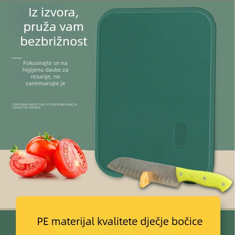 Dvostrana daska za rezanje, s kvalitetom hrane, otporna na plijesan, pravokutnog oblika, debela, prijenosna kuhinjska daska za voće, za veleprodaju