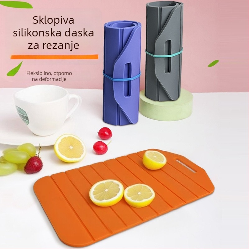Silikonska podloga za dasku za rezanje s nagibom, otporna na toplinu, protuklizna, debela radna ploča