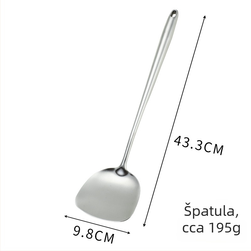 Set spatula od nehrđajućeg čelika 304 s produženom ručkom za kuhanje, kuhinjski pribor, zaštita od opeklina