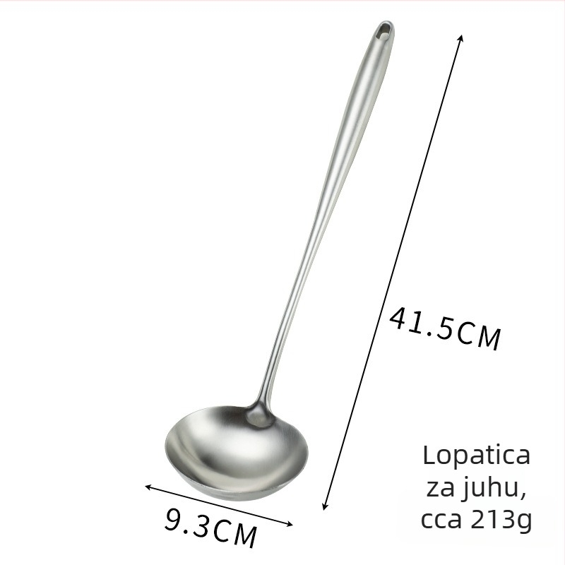 Set spatula od nehrđajućeg čelika 304 s produženom ručkom za kuhanje, kuhinjski pribor, zaštita od opeklina