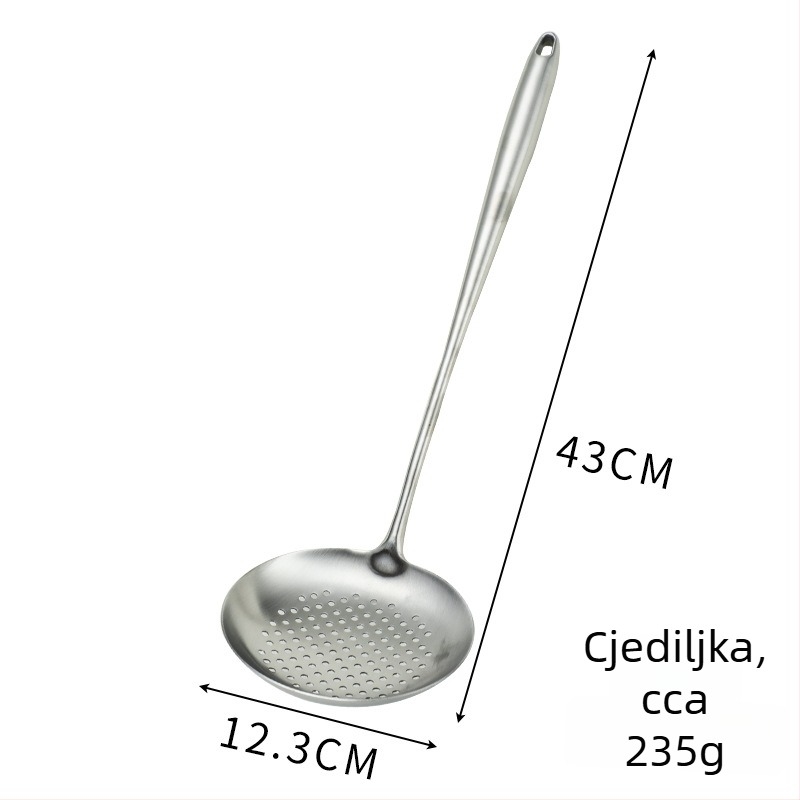 Set spatula od nehrđajućeg čelika 304 s produženom ručkom za kuhanje, kuhinjski pribor, zaštita od opeklina