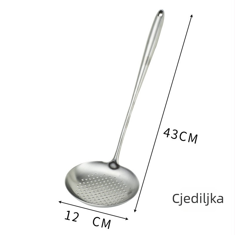Set spatula od nehrđajućeg čelika 304 s produženom ručkom za kuhanje, kuhinjski pribor, zaštita od opeklina
