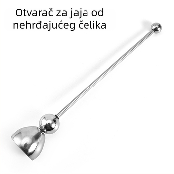 Otvarač za jaja od 304 nehrđajućeg čelika s mjernom kuglicom, kuhinjski gadget
