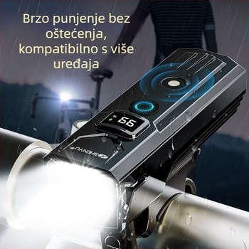 Prednje svjetlo za bicikl – super svijetlo, dug domet, punjivo, za noćnu vožnju, vodootporno, oprema za planinsko bicikliranje