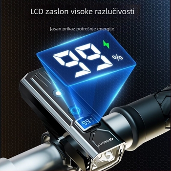 Prednje svjetlo za bicikl – super svijetlo, dug domet, punjivo, za noćnu vožnju, vodootporno, oprema za planinsko bicikliranje