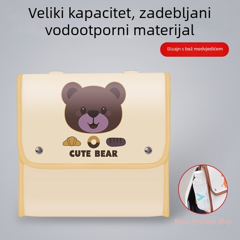 Vodootporna PVC torbica za bicikl s prednjim i stražnjim spremištem, za punjač električnog bicikla, kapacitet oko 8 litara.