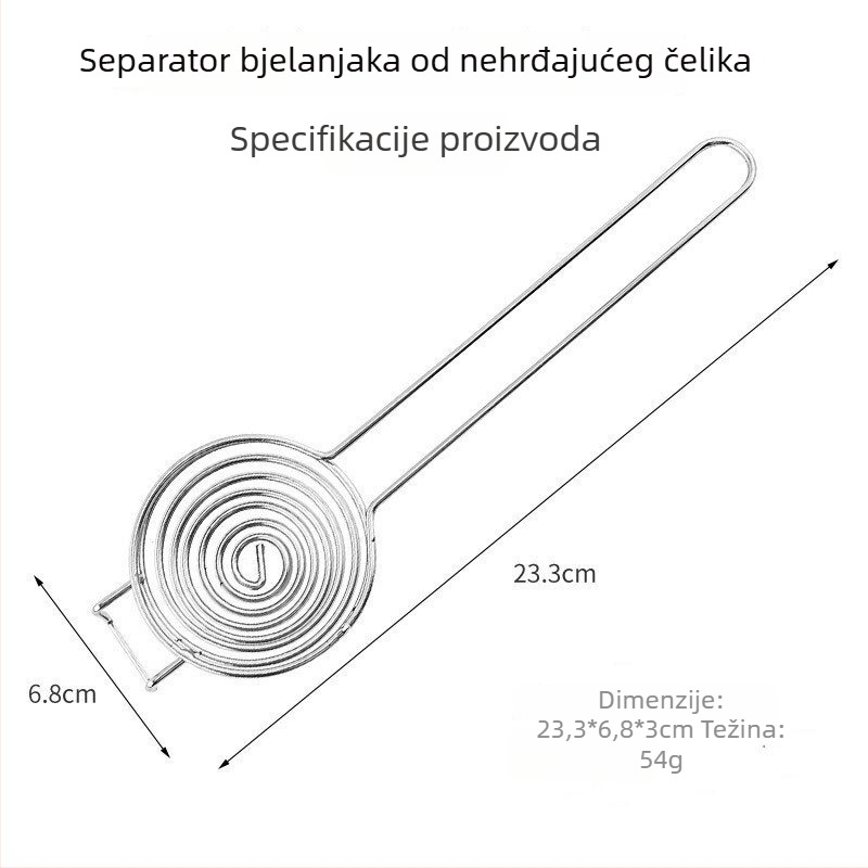 Nerđajući čelični odvajač bjelanjaka i žumanjaka, uređaj za odvajanje jaja, za pečenje i kućnu upotrebu
