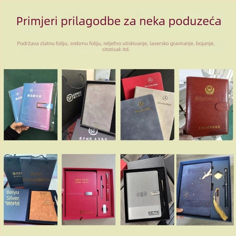 Kožni dnevnik za putovanja s vintage remenom, prenosnik za otiske i itinerare