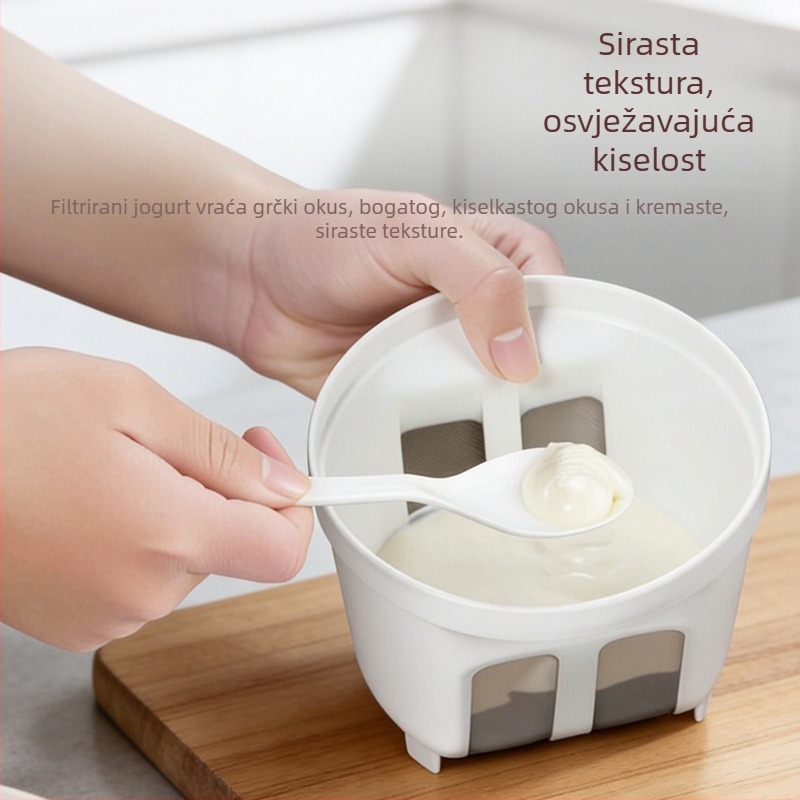 Filter za jogurt, Domaći grčki jogurt aparat, Odvajanje sirutke i sojinog mlijeka, Nehrđajući filter za sir