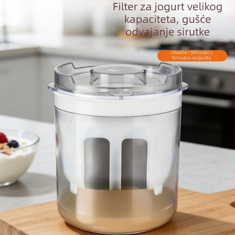 Filter za jogurt, Domaći grčki jogurt aparat, Odvajanje sirutke i sojinog mlijeka, Nehrđajući filter za sir