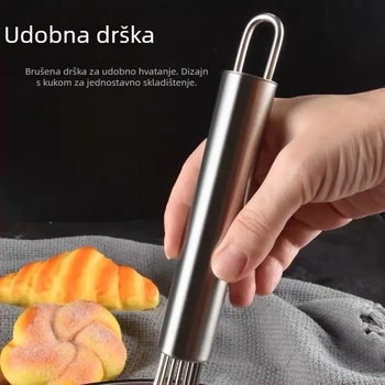 Ručni nehrđajući čelični miješalac za jaja, šlag i miješanje – kuhinjski alat za pečenje