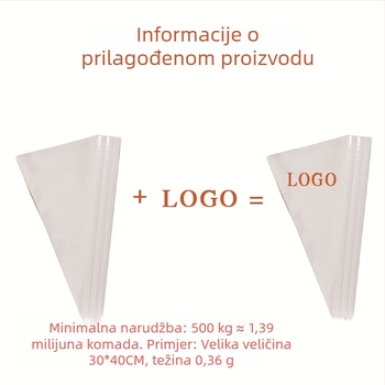 Prilagodljiva vrećica za ukrašavanje, prehrambena kvaliteta