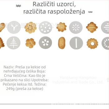 Dekorativni pištolj za kekse od nehrđajućeg čelika, 13-komadni set za DIY pečenje