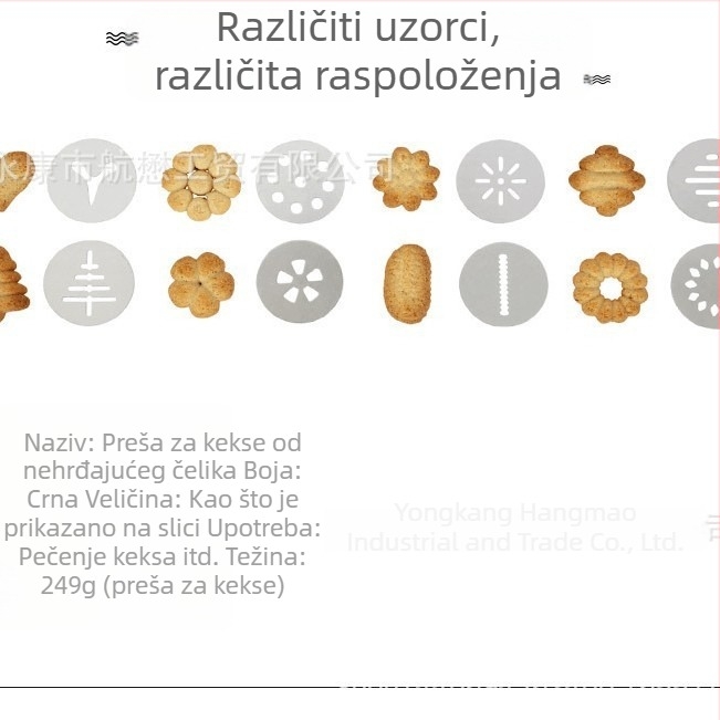 Dekorativni pištolj za kekse od nehrđajućeg čelika, 13-komadni set za DIY pečenje