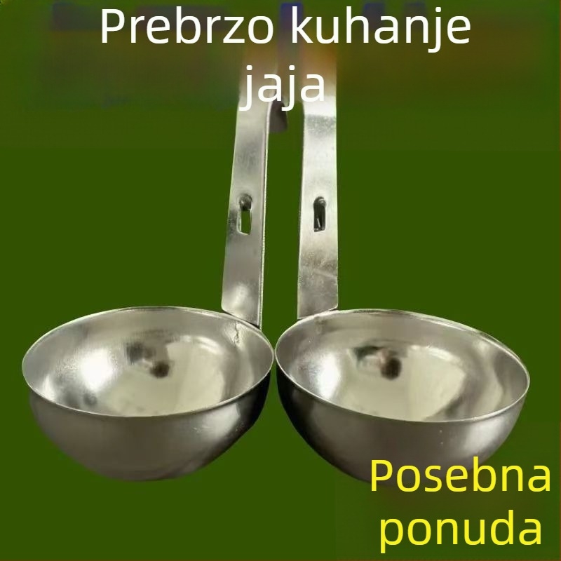 Nehrđajući čelična zdjelica za poširana jaja, kalup za paru, kuhalo za kuhanje jaja na pari, zdjela s uvijenim rubom i držačem za vješanje
