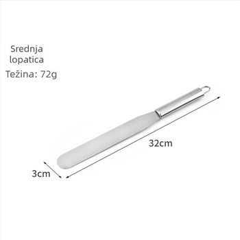 Nehrđajući čelik tortna spatula, nož za kremu, škrabac i nož za demontažu, 6/8/10 inča, alati za pečenje i ukrašavanje