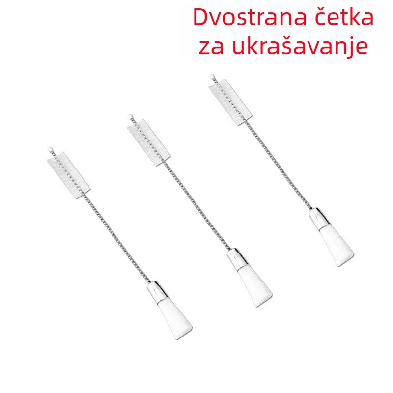 Dvostruko glavna četka za dekoriranje od nehrđajućeg čelika 304 s nylon vlaknima