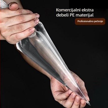 30 prozirnih jednokratnih PE vrećica za ukrašavanje, debeli, za ukrašavanje torti i keksa