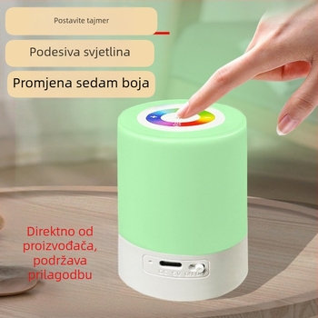 LED noćna lampica s promjenom boja, prenosna i punjiva ambijentalna rasvjeta za spavaću sobu, upravljanje dodirom