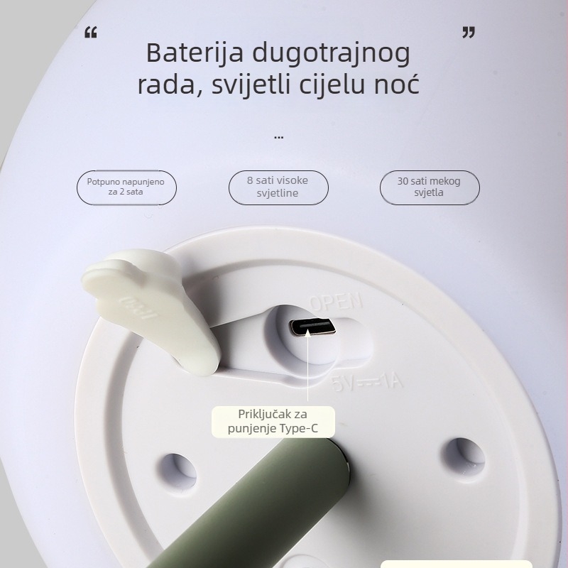 Kreativna vanjska prijenosna LED globusna visećA svjetiljka s ambijentalnim osvjetljenjem, PE rotomoldirana, punjiva noćna lampica