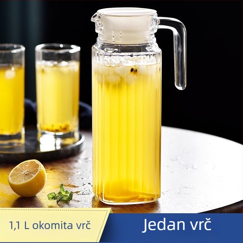 Staklena posuda za studenu vodu s velikim kapacitetom, kućna upotreba, otporna na visoke temperature, za pripremu čaja, s izljevom u obliku kljuna patke