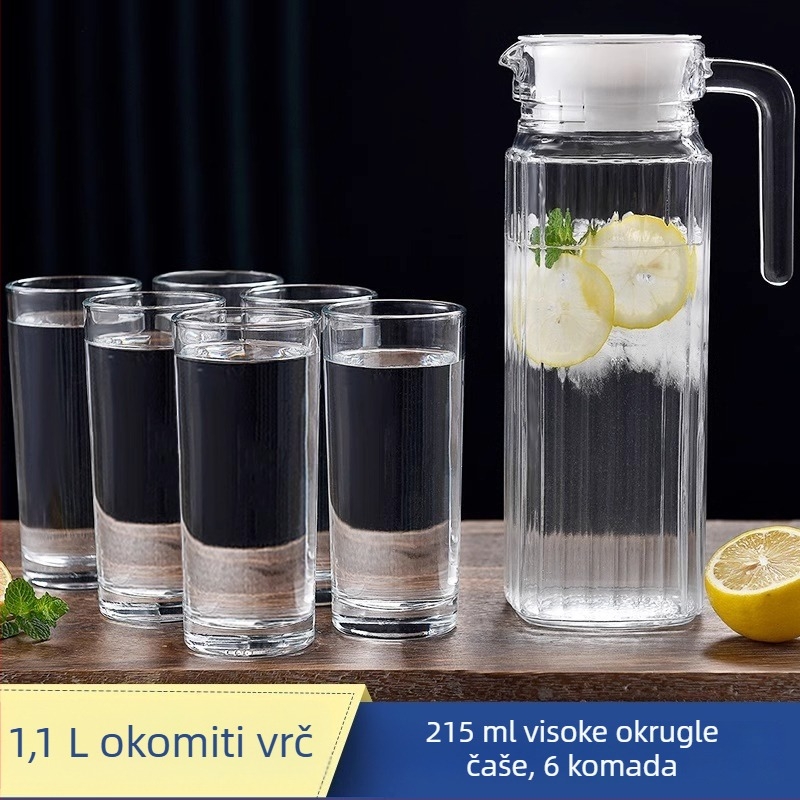 Staklena posuda za studenu vodu s velikim kapacitetom, kućna upotreba, otporna na visoke temperature, za pripremu čaja, s izljevom u obliku kljuna patke