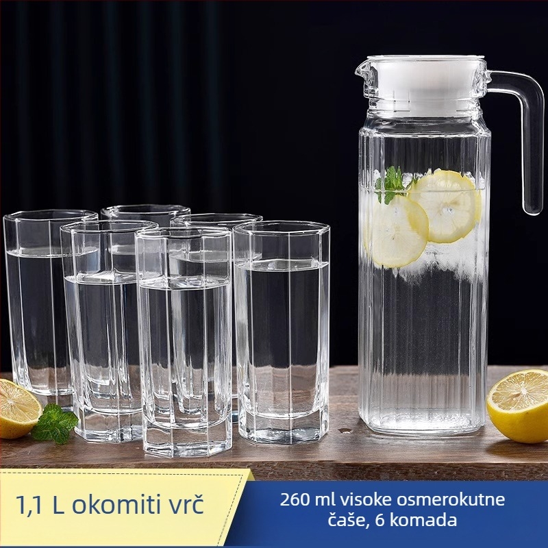 Staklena posuda za studenu vodu s velikim kapacitetom, kućna upotreba, otporna na visoke temperature, za pripremu čaja, s izljevom u obliku kljuna patke