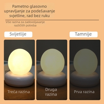 Noćna lampica u obliku nogometne lopte, punjiva, s glasovnim upravljanjem i nježnim svjetlom, za noćno hranjenje, lampica s govornim načinom i tajmerom za san