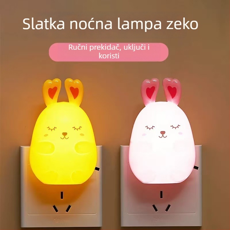 Energetski štedna noćna lampica sa prekidačem, priključena na struju, zaštita očiju, za noćno hranjenje bebe, spavaća soba, svjetlo za spavanje, dar s prilagođenim logotipom
