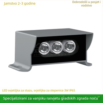 LED kućište rasvjetu za šetnicu, vanjska vodootporna LED rasvjeta za zid, kutna svjetiljka, 9W 3000K