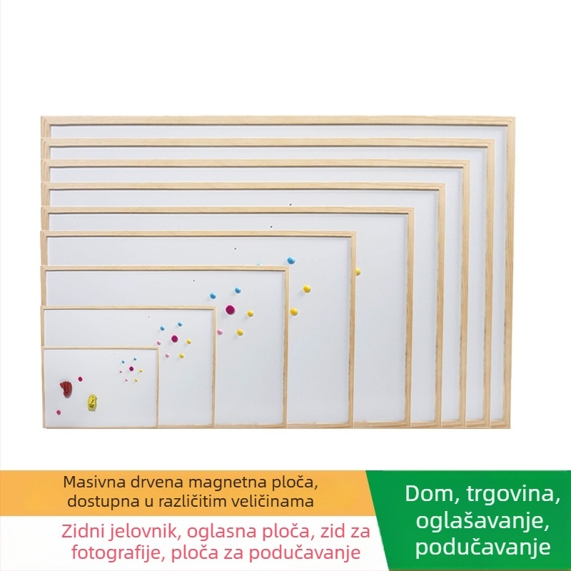 Drvena magnetska viseća bijela ploča za djecu – pisanje i crtanje