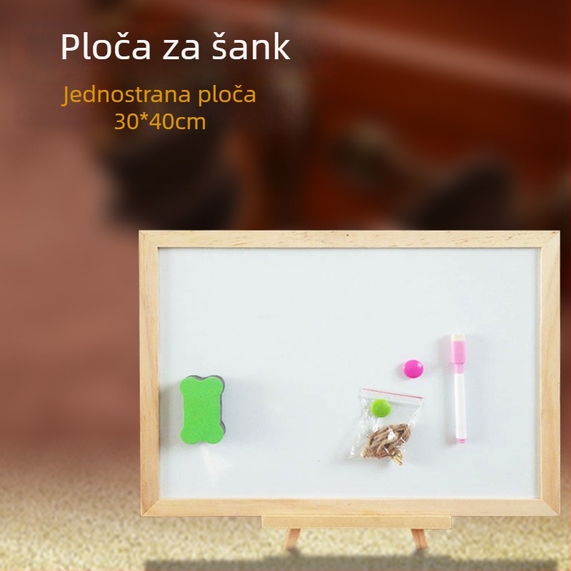 Drvena magnetska viseća bijela ploča za djecu – pisanje i crtanje