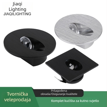 LED ugrađeno kutno zidno svjetlo, kvadratno ili kružno, za hodnik i stepenice, nordijski stil