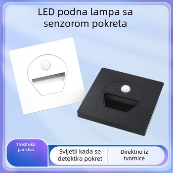 LED noćna lampica s senzorom pokreta, ugrađena 86 mm baza, za hodnike i stepenice, 220V