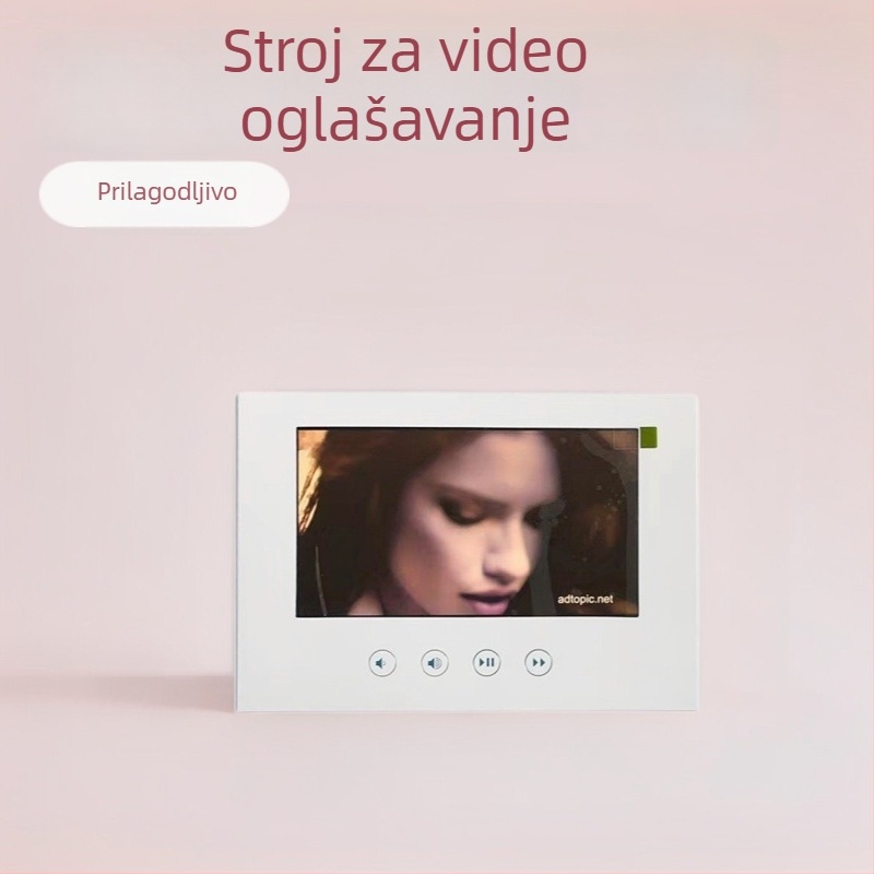 7-inčna papirnata videokartica s reprodukcijom videa – prilagođeno printanje, bez korice, pozivnice i poslovne promocije