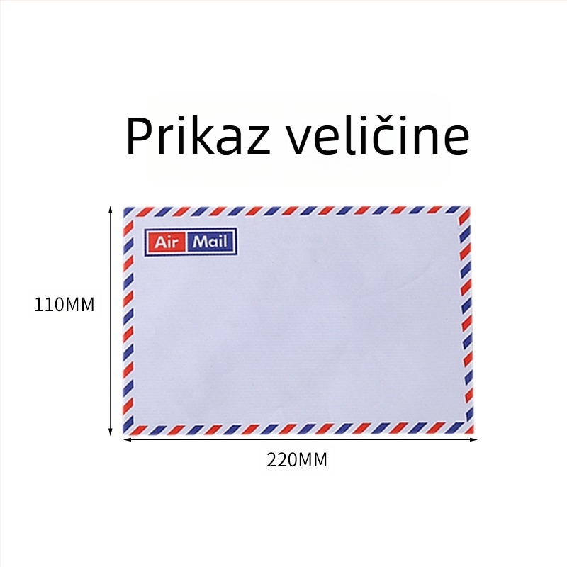 Koverta za pozivnicu u retro zapadnom stilu, samoljepljiva, bijela, 110×220 mm