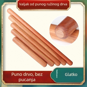Drveni valjak za tijesto, velikog promjera, deblji valjak za kućnu i komercijalnu upotrebu.
