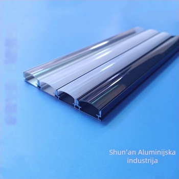 LED crno kućište za linearno rasvjetno tijelo s aluminijskim profilom 6063 i PC difuzorom, površinska montaža