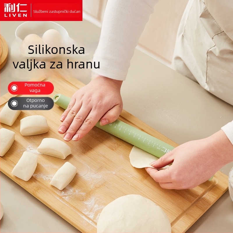 GMZ-JC2 silikon rolna Liren s produženim držaša, idealna za tijesto i listove za knedle