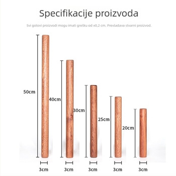 Valjak za tijesto od crnog sandalovog drveta