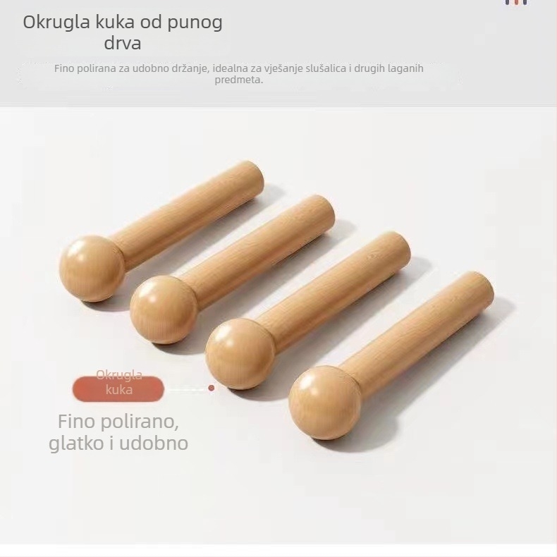 Valjak za tijesto od bukova drveta, okrugle drvene šipke, DIY male okrugle šipke, ručno izrađeno 3–60 mm