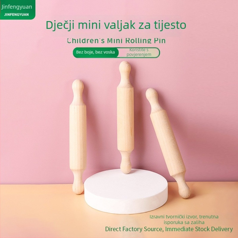Dječji mini valjak za tijesto, bez boje i voska, mali, za kućnu upotrebu, za listove tijesta